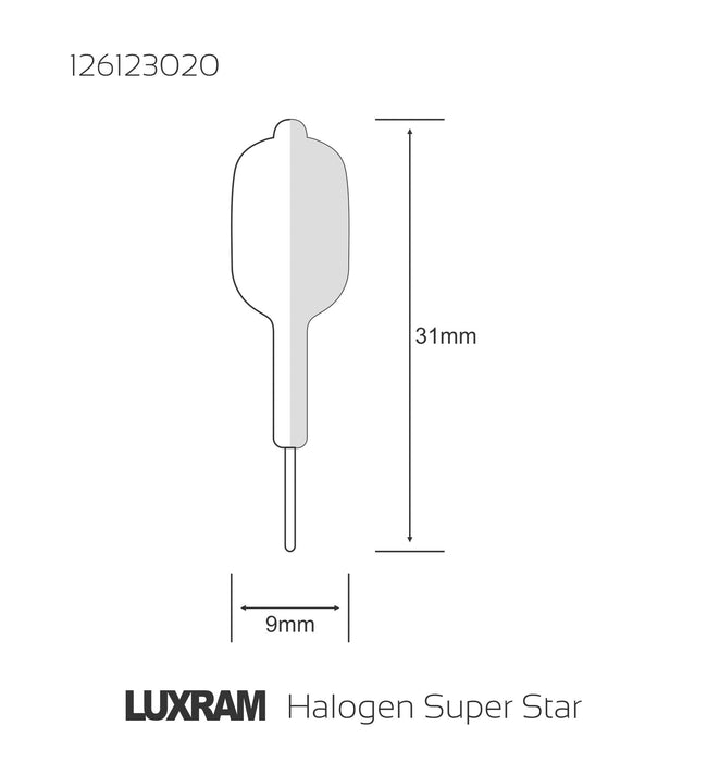 Luxram  Halogen Super Star Horizontal Reflector 12V G4 20W  • 126123020