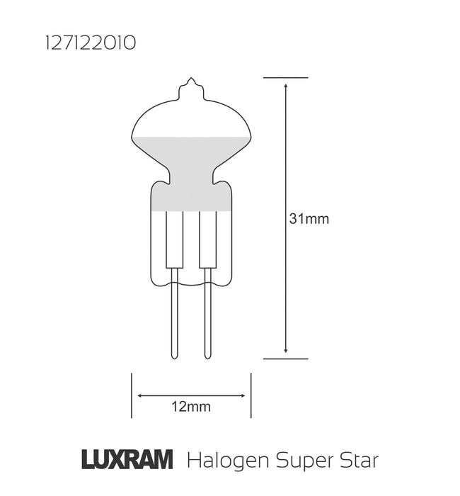 Luxram  Halogen Super Star Axial Reflector 12V G4 10W  • 127122010