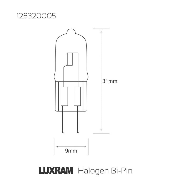 Luxram  Halogen Bi-Pin Supreme Clear 12V 5W G4  • 128320005