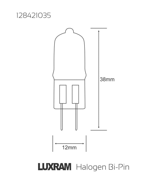 Luxram  Halogen Bi-Pin Supreme Frosted 12V 35W GY6.35  • 128421035