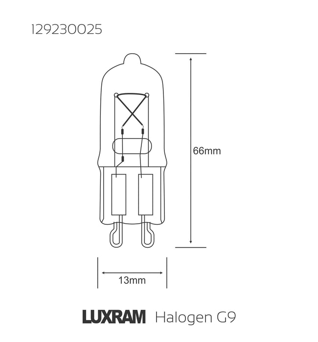 Luxram  G9 Clear 25W Halogen  • 129230025