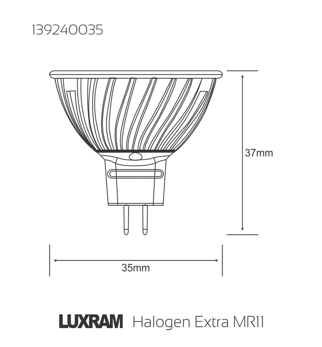 Luxram  Halogen Extra MR11 GU4 12V 30° 35W  • 139240035