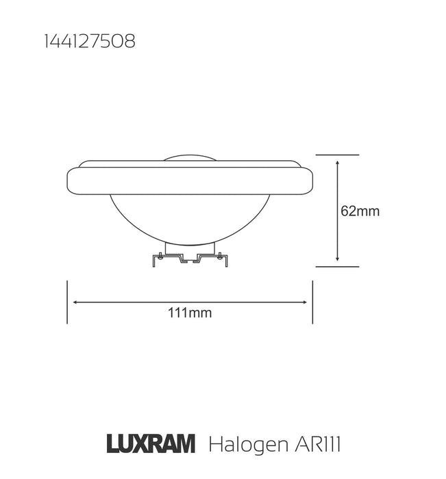 Luxram  Halogen AR111 G53 Aluminium 75W 8°  • 144127508