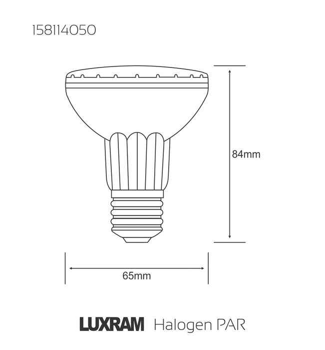 Luxram  Par20 E27 Aluminium 50W 25° Halogen  • 158114050