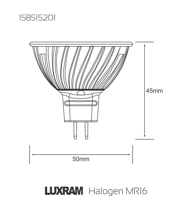 Luxram  MR16 Halogen GU5.3 20W Red 38°  • 158515201