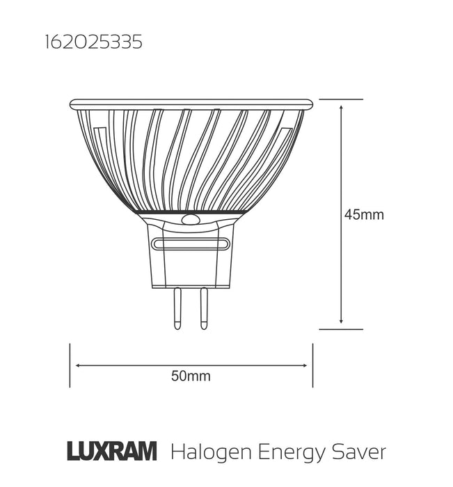 Luxram  Halogen Energy Saver MR16 Dichroic Gu5.3 35W 38°  • 162025335