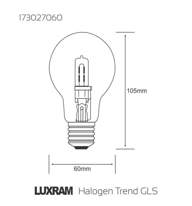 Luxram  Halogen Trend GLS E27 Clear 60W  • 173027060