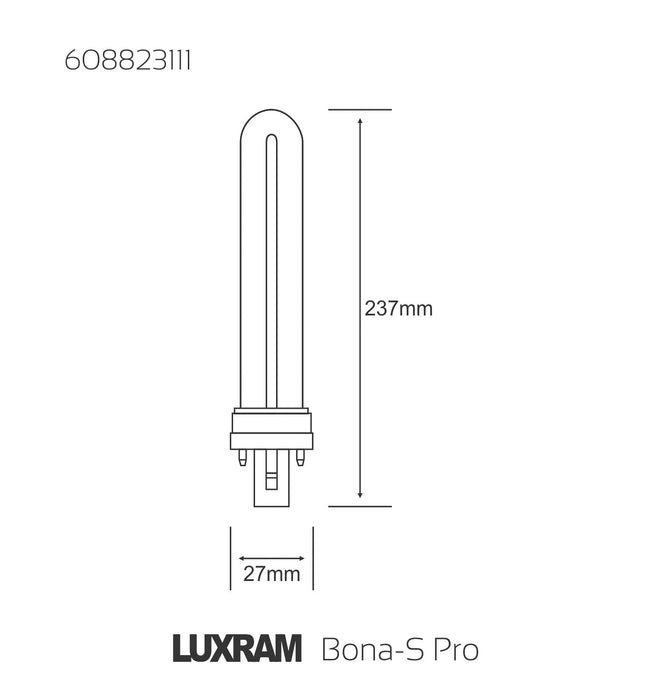 Luxram  Bona-S Pro G23 2-Pin 11W Natural White 4000K Fluorescent  • 608823111
