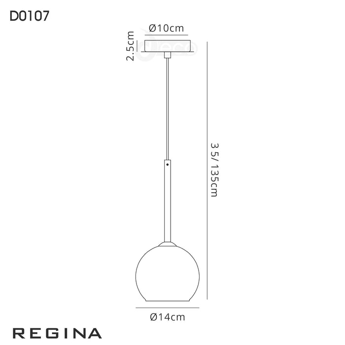 Deco Regina Single Pendant 1 Light G9 Copper/Copper Glass • D0107