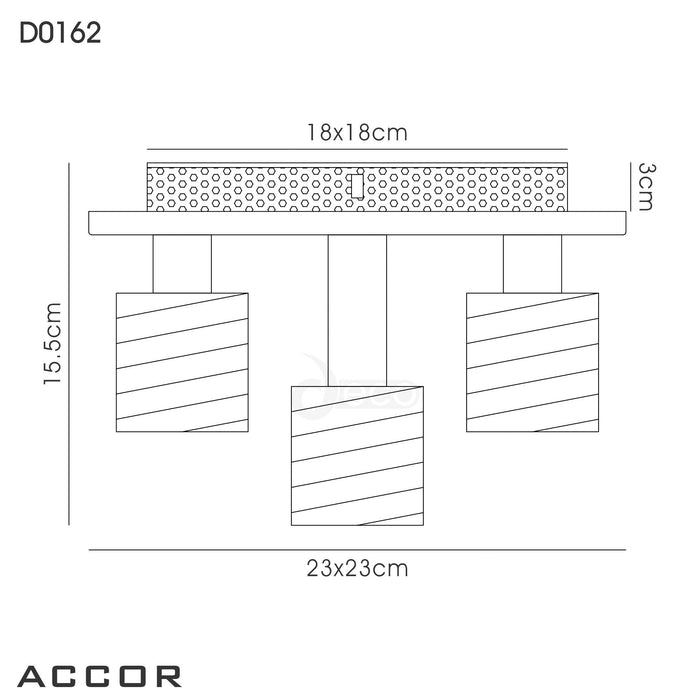 Deco Accor Ceiling Flush 5 Light G9, 230mm Square, Polished Chrome/Clear Glass • D0162