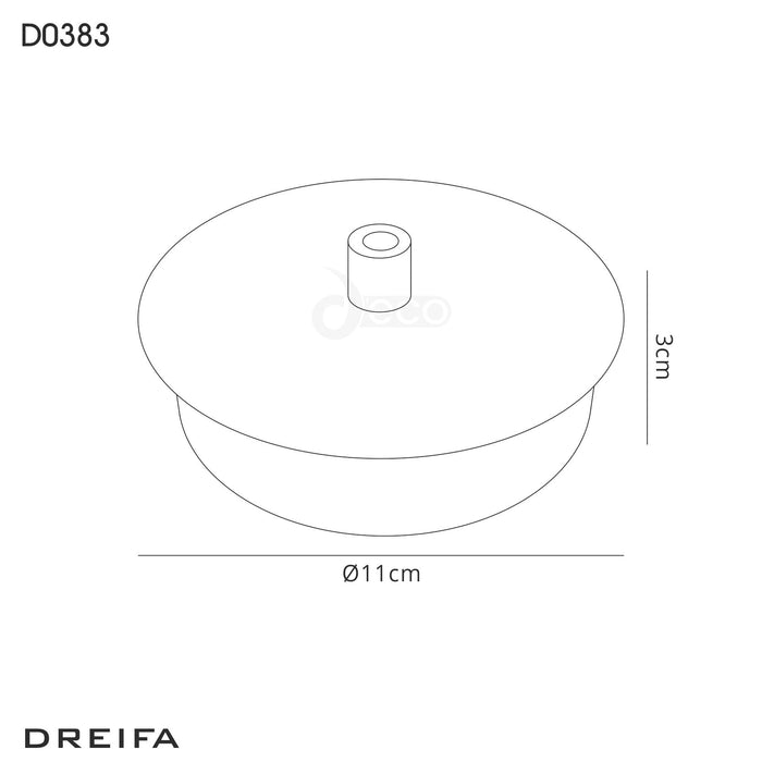 Deco Dreifa Ceiling Box Matt White, c/w Cable Grip, Earth Wire & 3 Pole Terminal Block • D0383