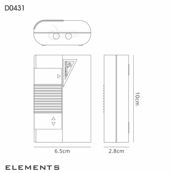 Deco Elements Inline Dimmer, 75-300W, Clear • D0431
