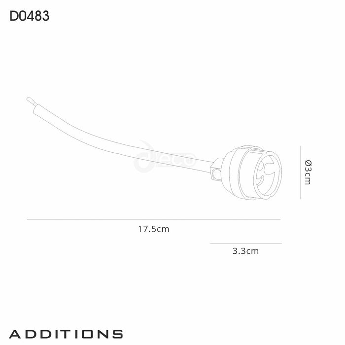 Deco Additions GU10 17.5cm Lampholder • D0483