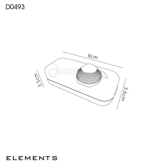 Deco Elements Inline Dimmer, 40-200W, White • D0493