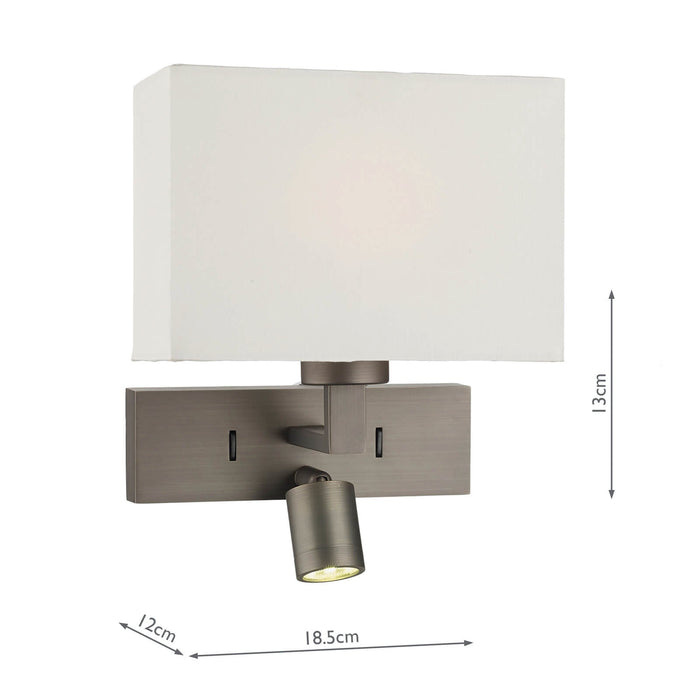 Dar Lighting Modena Wall Light With LED In Bronze (Bracket Only) • MOD7163L