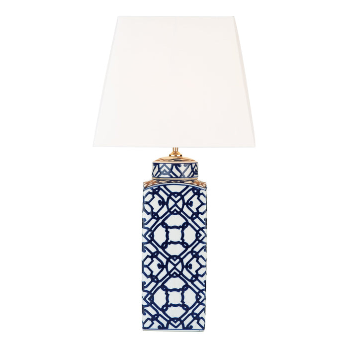 Dar Lighting Mystic Table Lamp Blue And White Base Only • MYS4223