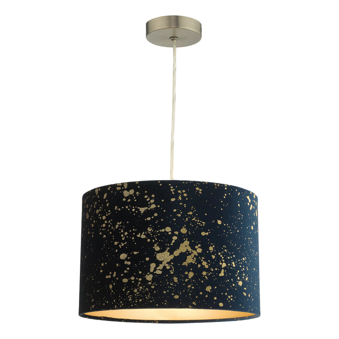 Dar Lighting Oxi Easy Fit Navy Blue Shade with Gold Speckle • OXI6523