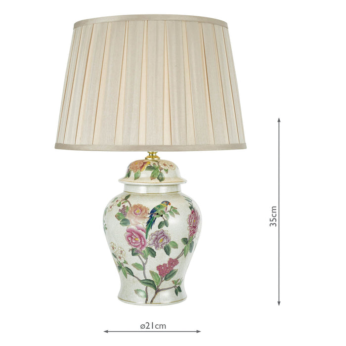 Dar Lighting Peony Table Lamp Floral Design Base Only • PEO4255