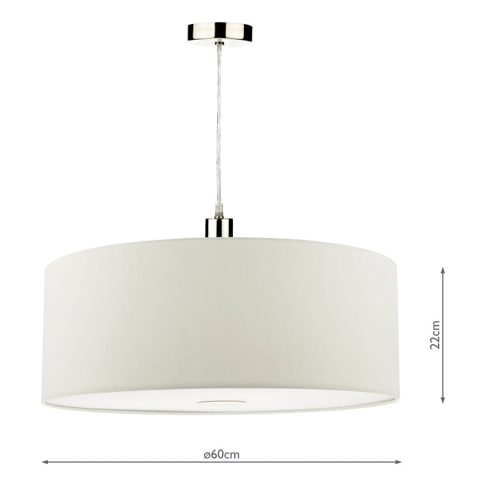 Dar Lighting Ronda Easy Fit Porcelain White And Diffuser 60cm • RON862
