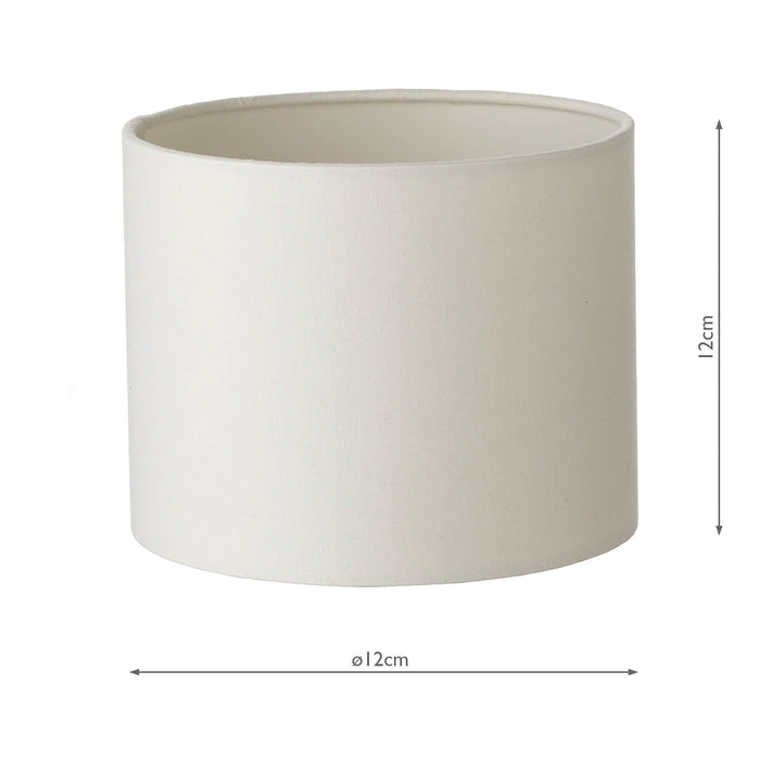 Dar Lighting Ferrara Ivory Cotton Drum Shade 15cm • S1122