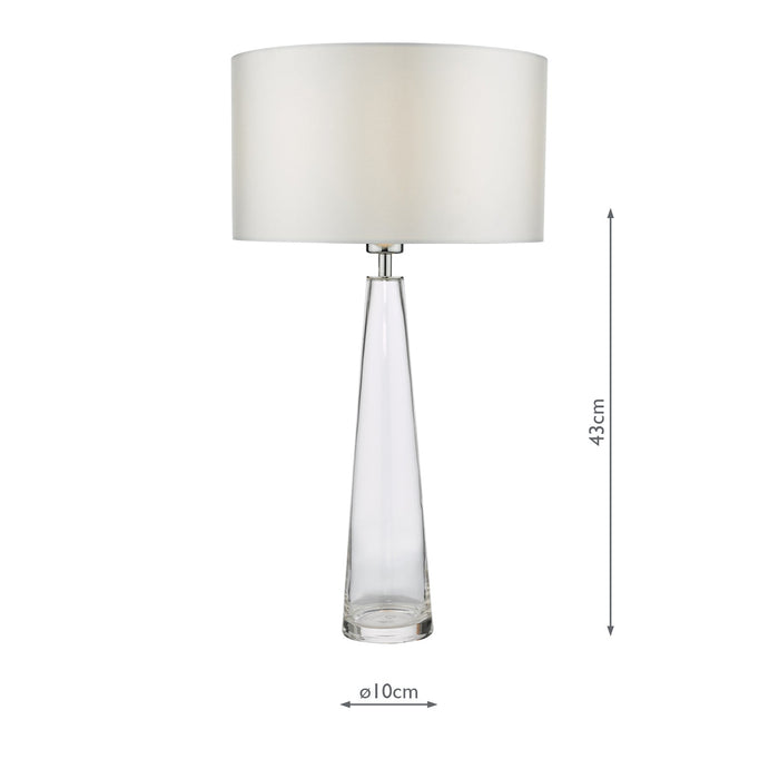 Dar Lighting Samara Table Lamp Clear Glass Base Only • SAM4208