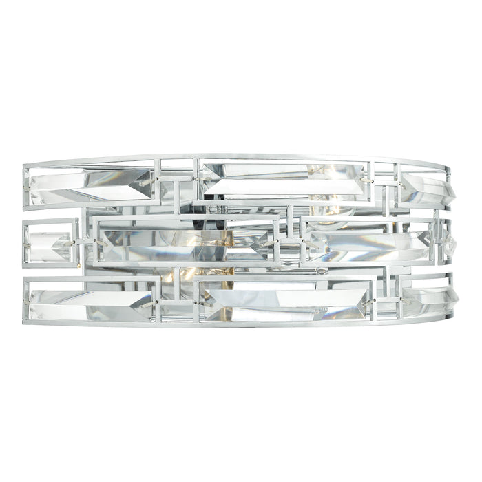 Dar Lighting Seville 2 Light Wall Light Crystal Polished Chrome • SEV0950