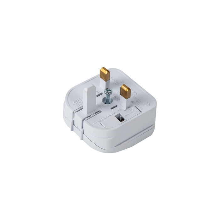 Deco Additions 3A EU-UK White Flip Model Plug Converter • D0712