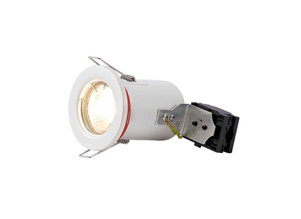 Deco Agni GU10 Fixed Fire Rated Downlight, White, Cut Out: 68mm • D0437