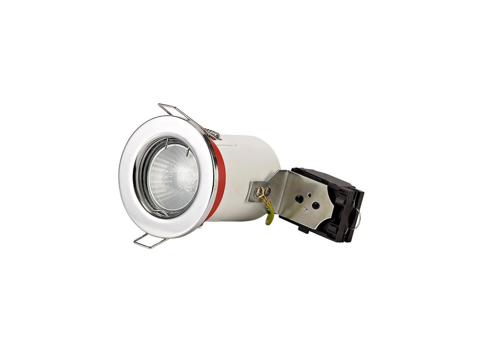 Deco Agni GU10 Fixed Fire Rated Downlight, Polished Chrome, Cut Out: 68mm • D0439