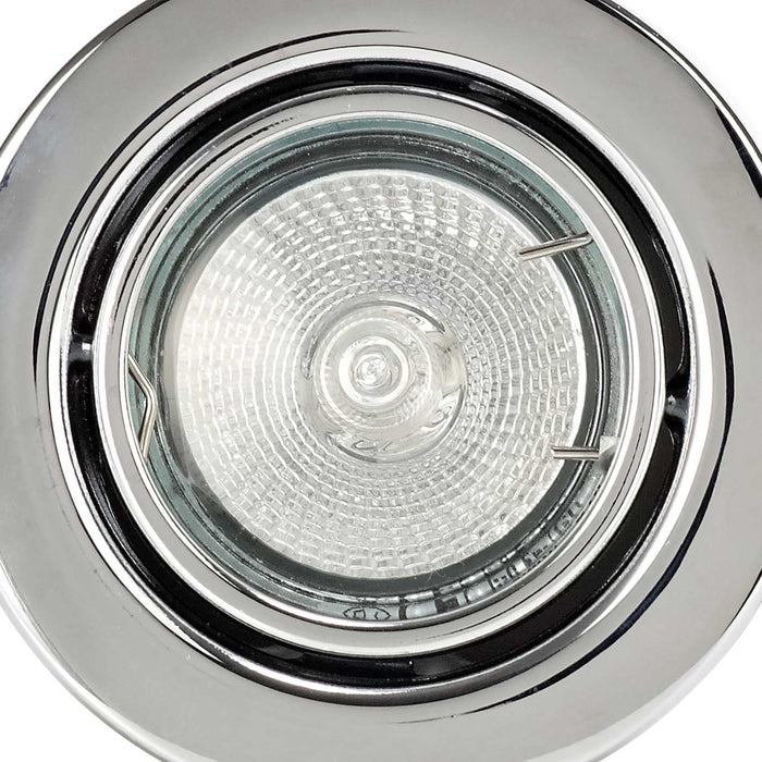 Deco Agni GU10 Adjustable Fire Rated Downlight, Polished Chrome, Cut Out: 75mm • D0442