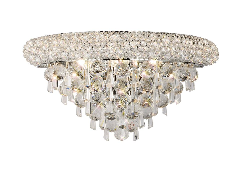 Diyas Alexandra Wall Lamp Medium 3 Light E14 Polished Chrome/Crystal • IL31441