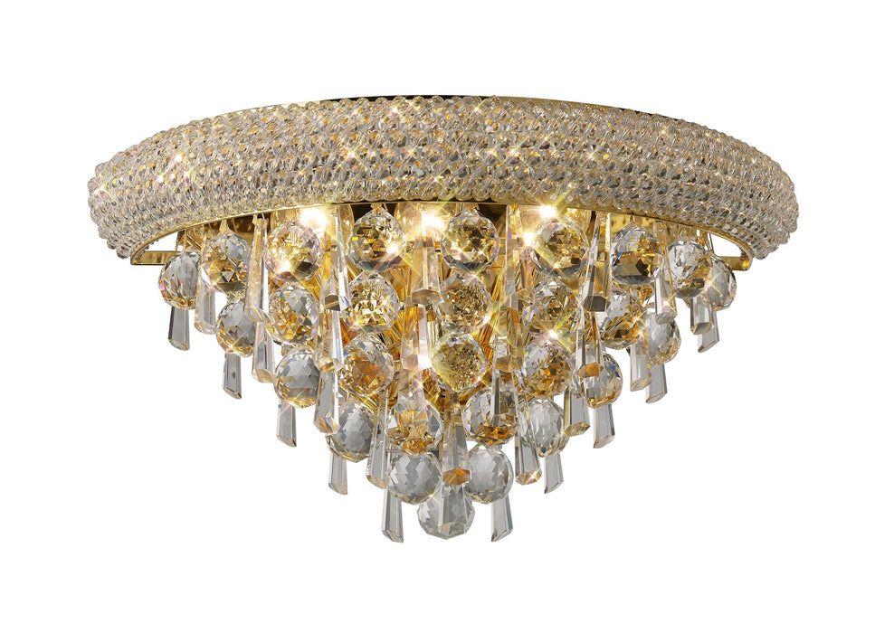 Diyas Alexandra Wall Lamp Medium 3 Light E14 Gold/Crystal • IL32101