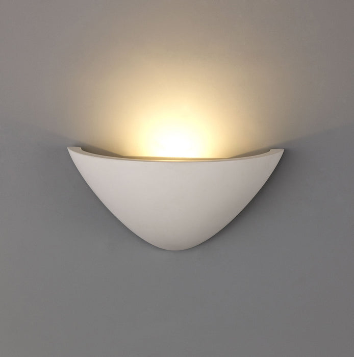 Deco Alina Sphere Wall Lamp, 4.2W LED, 3000K, 356lm, White Paintable Gypsum, 3yrs Warranty • D0500