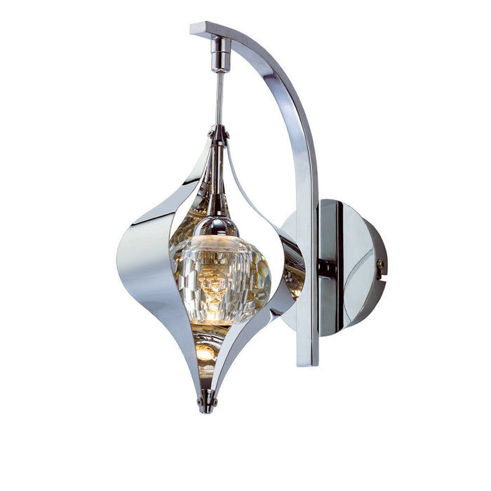 Diyas Amano Wall Lamp Switched 1 Light G9 Polished Chrome/Crystal • IL30581
