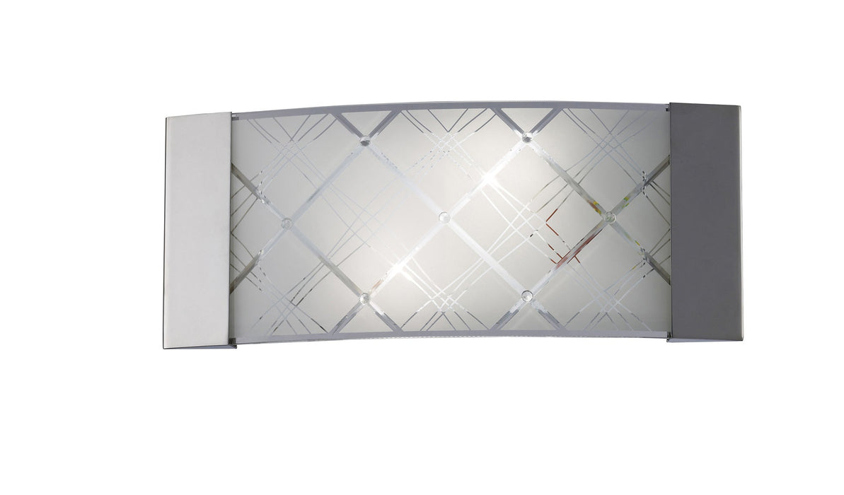 Diyas  Aries Wall Lamp 2 Light E14 Polished Chrome/Glass • IL31280
