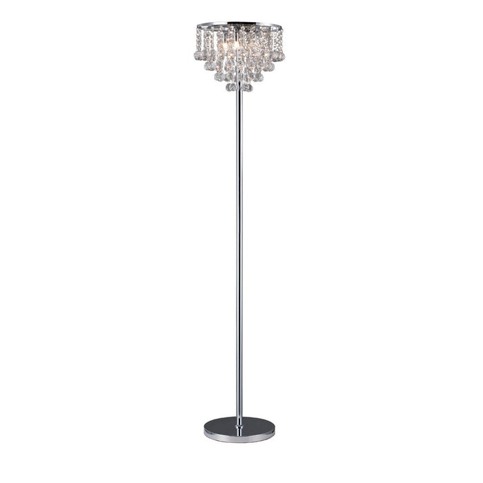 Diyas Atla Floor Lamp 4 Light G9 Polished Chrome/Crystal, NOT LED/CFL Compatible • IL30029
