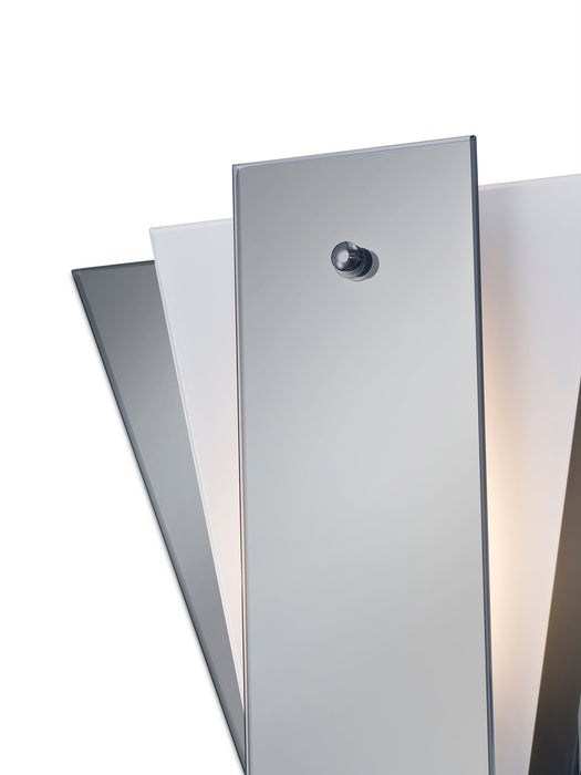 Deco Atlantis 250 x 260mm Wall Lamp, 1 Light E27 Smoked Mirror/Frosted • D0029