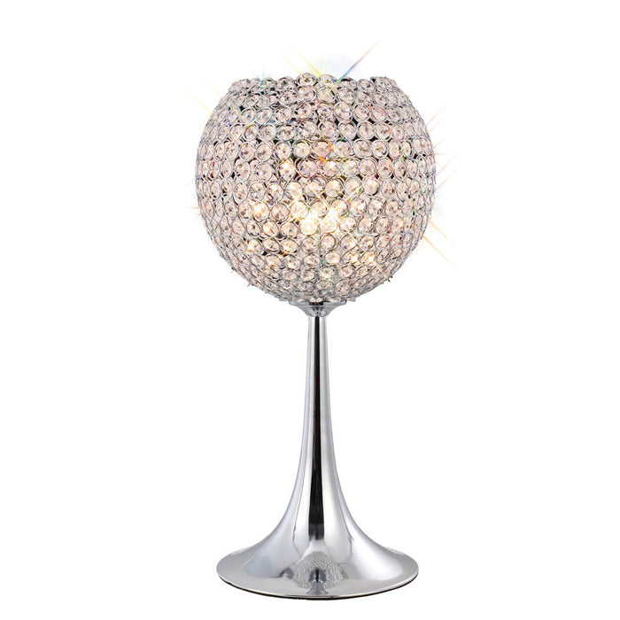 Diyas Ava Table Lamp 3 Light G9 Polished Chrome/Crystal, NOT LED/CFL Compatible • IL30194