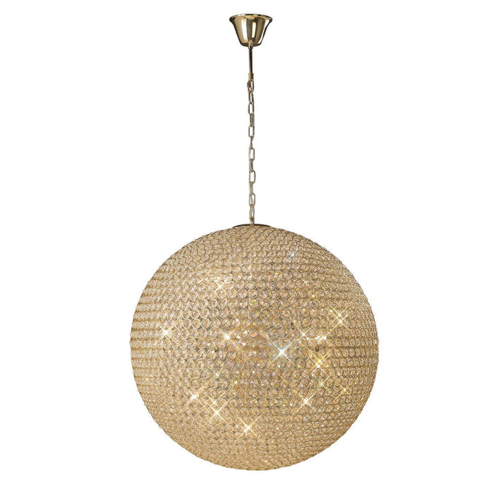 Diyas Ava Pendant 12 Light G9 French Gold/Crystal Item Weight: 25.5kg • IL30750