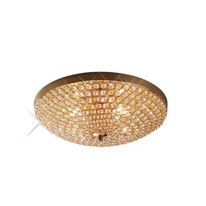 Diyas Ava Ceiling 4 Light G9 French Gold/Crystal • IL30756