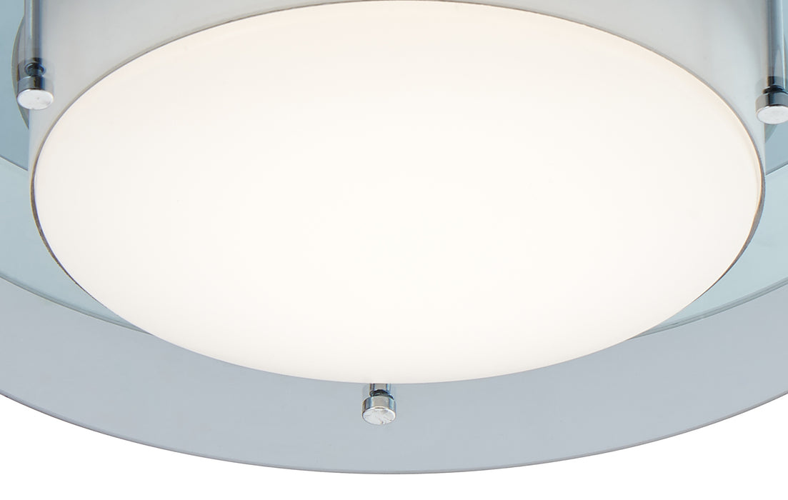 Regal lighting SL-2234 1 Light Flush LED Ceiling Light Smoked And Mirror  IP44