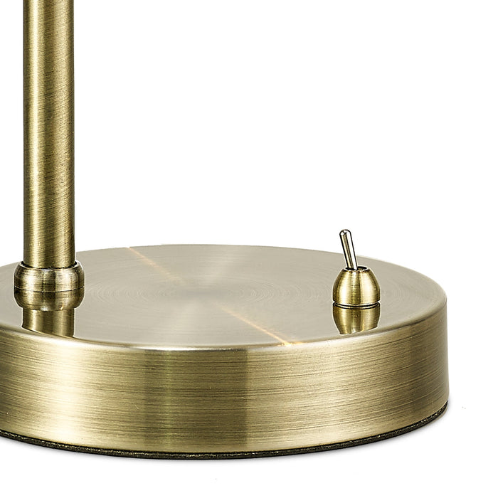 Deco Bamberg Table Lamp 1 Light G9 Antique Brass • D0119