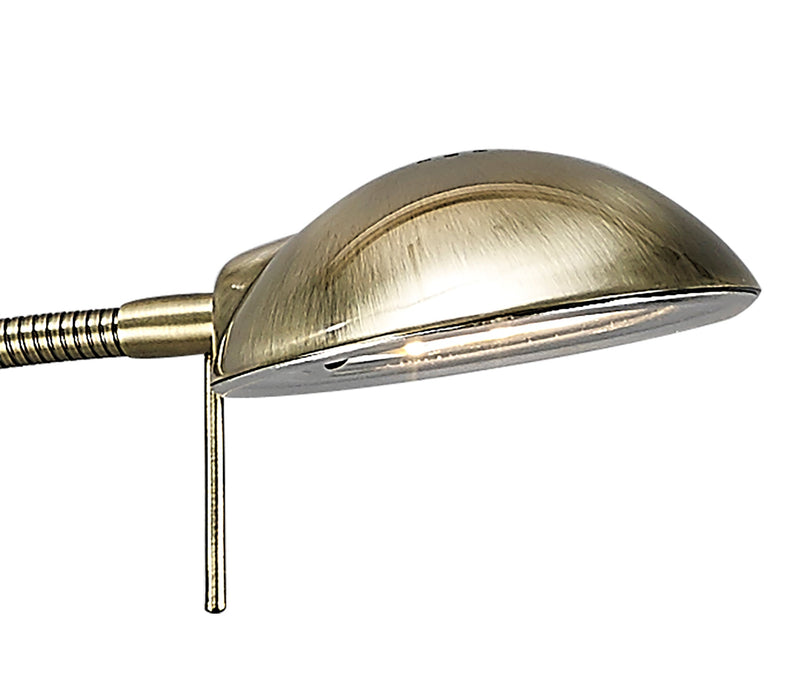 Deco Bamberg Floor Lamp 1 Light G9 Antique Brass • D0121