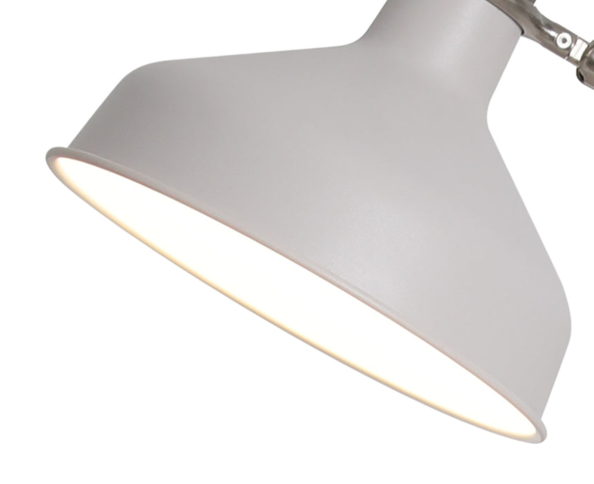 Regal Lighting SL-2272 1 Light Adjustable Floor Lamp Sand White And Satin Nickel