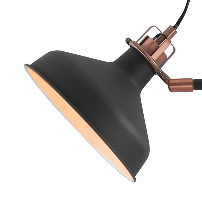 Regal Lighting SL-1735 2 Light Floor Lamp Sand Black And Copper