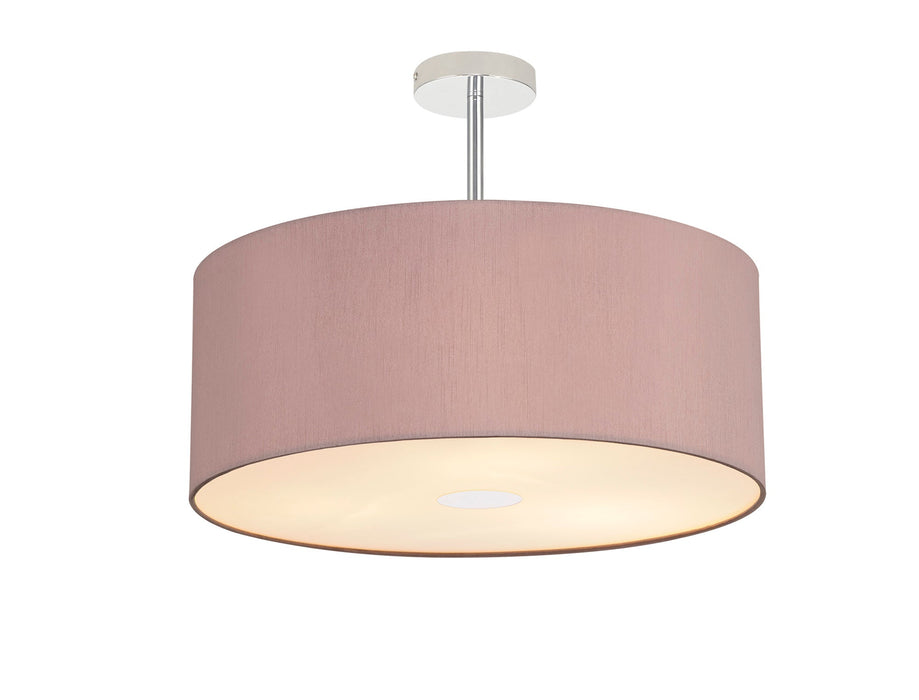 Deco Sigma Round Cylinder, 500 x 200mm Dual Faux Silk Fabric Shade, Taupe/Halo Gold • D0283