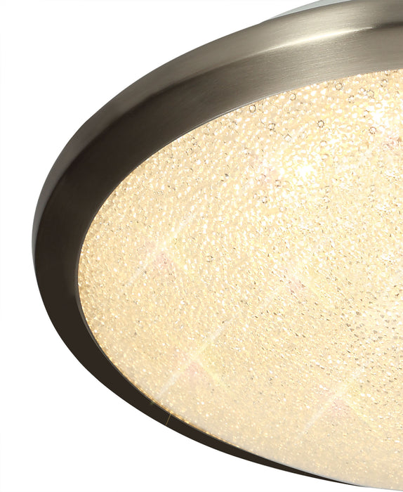 Regal lighting SL-1712 1 Light 30cm Flush LED Ceiling Light Satin Nickel   IP44