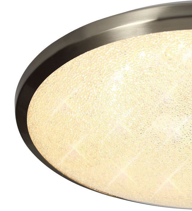 Regal lighting SL-1711 1 Light 35cm Flush LED Ceiling Light Satin Nickel   IP44