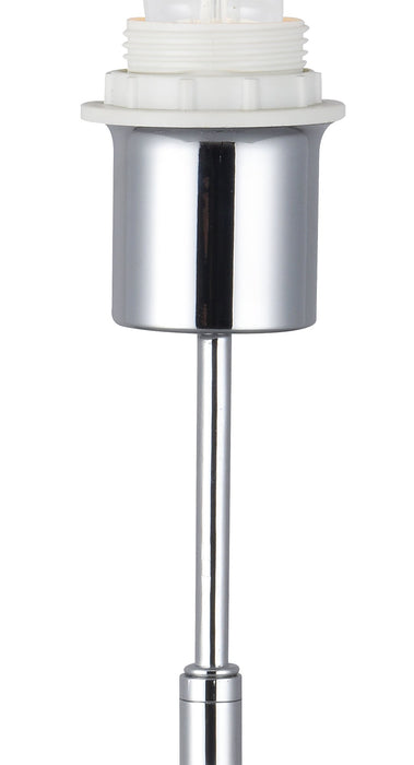 Deco Camino Square Base Small Table Lamp Without Shade, Inline Switch, 1 Light E27 Polished Chrome • D0346