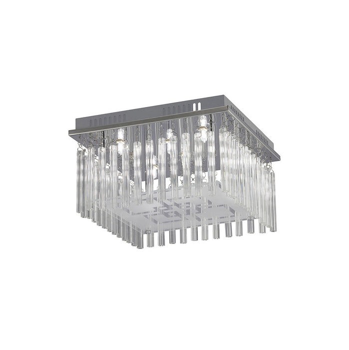 Diyas Capella Square Ceiling 6 Light G9 Polished Chrome/Glass • IL31320